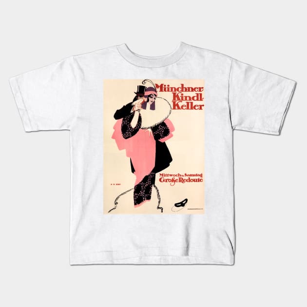 MUNCHNER KINDL KELLER Fashion Department Store Munich 1913 by Hans Rudi Erdt Kids T-Shirt by vintageposters